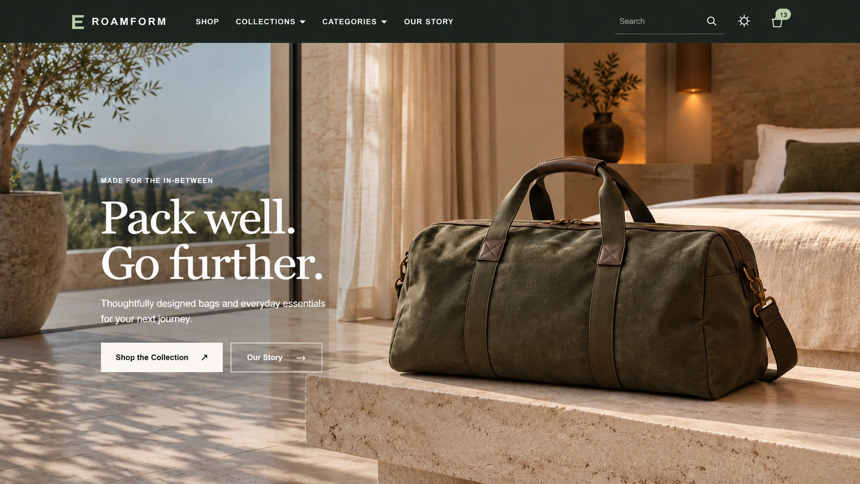 ROAMFORM — Demo Website 01 homepage thumbnail