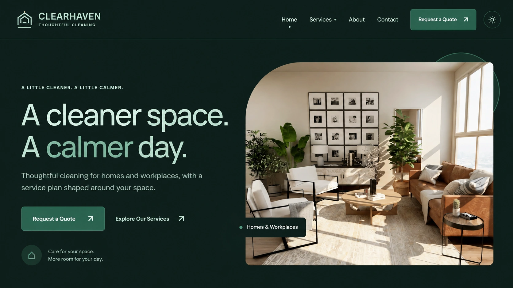 CLEARHAVEN — Demo Website 02 homepage thumbnail